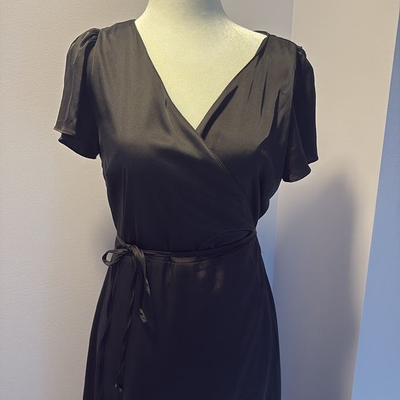 Baltic Born Krystal Satin Wrap Gown - Picture 2 of 8